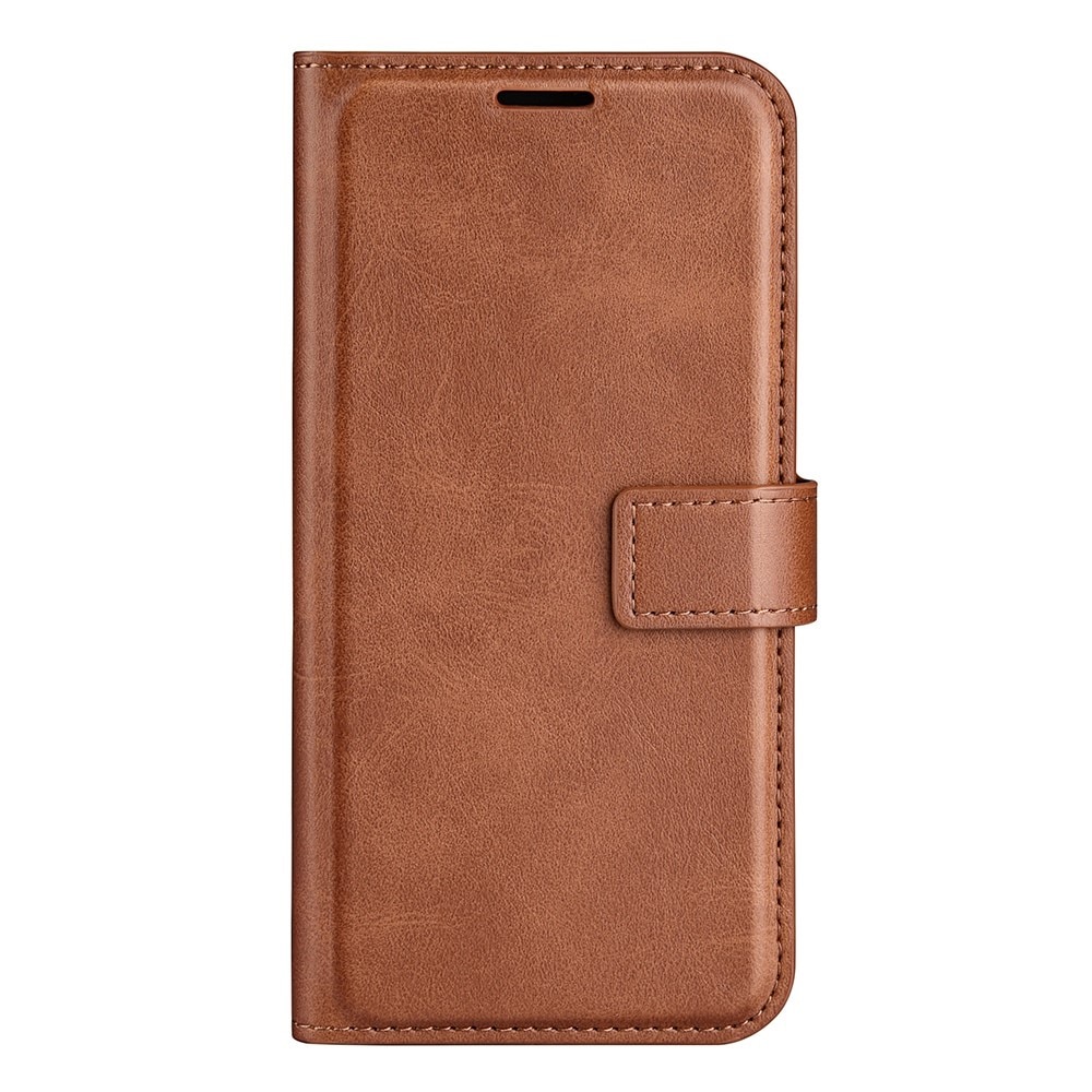 Cover portafoglio Leather Wallet iPhone 14 Brown