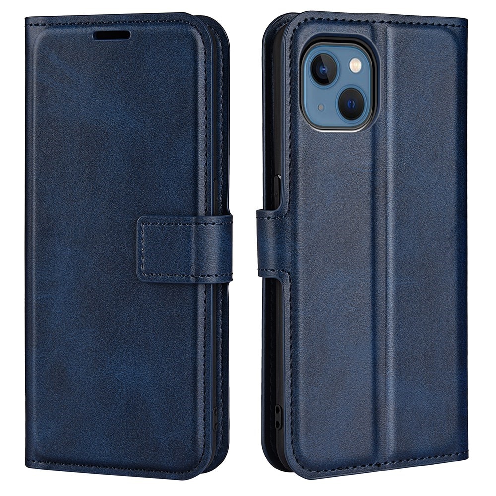 Cover portafoglio Leather Wallet iPhone 14 Plus Blue