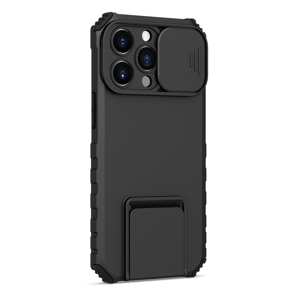 Cover Kickstand con Protezione fotocamera iPhone 13 Pro Nero