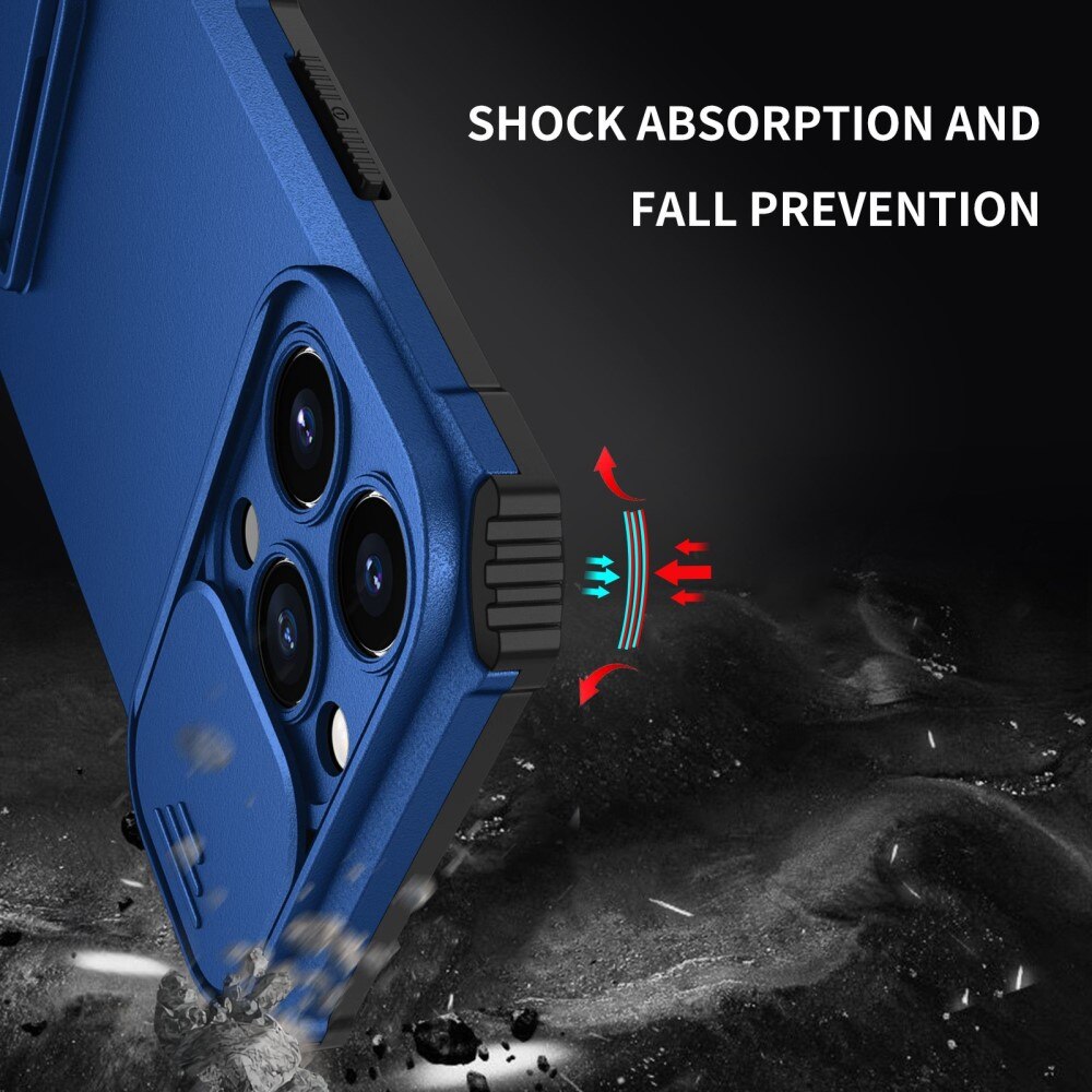Cover Kickstand con Protezione fotocamera Apple iPhone 13 Pro Blu