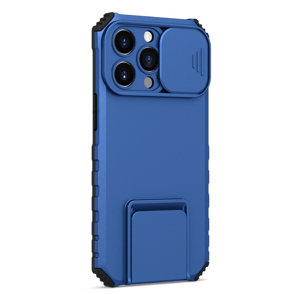 Cover Kickstand con Protezione fotocamera Apple iPhone 13 Pro Blu
