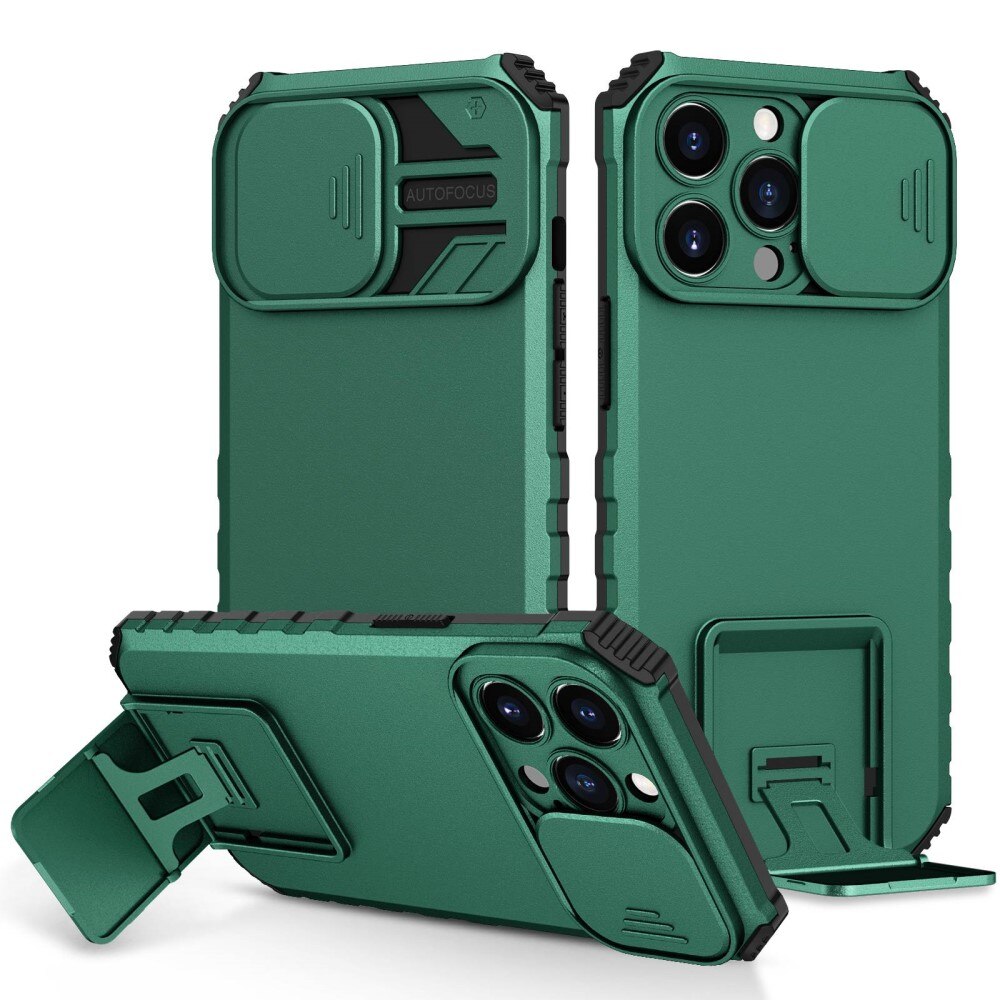 Cover Kickstand con Protezione fotocamera iPhone 13 Pro Verde