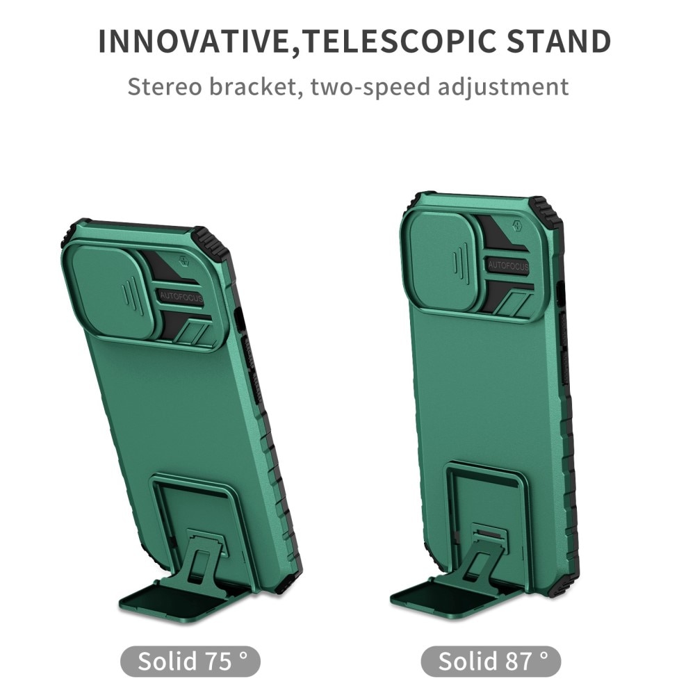 Cover Kickstand con Protezione fotocamera Apple iPhone 13 Pro Verde