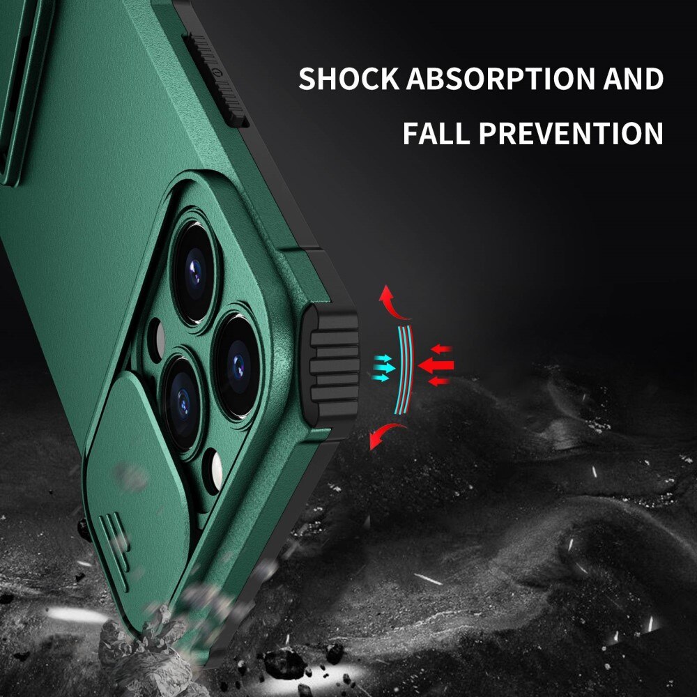 Cover Kickstand con Protezione fotocamera Apple iPhone 13 Pro Verde
