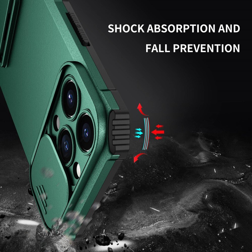 Cover Kickstand con Protezione fotocamera iPhone 13 Pro Verde