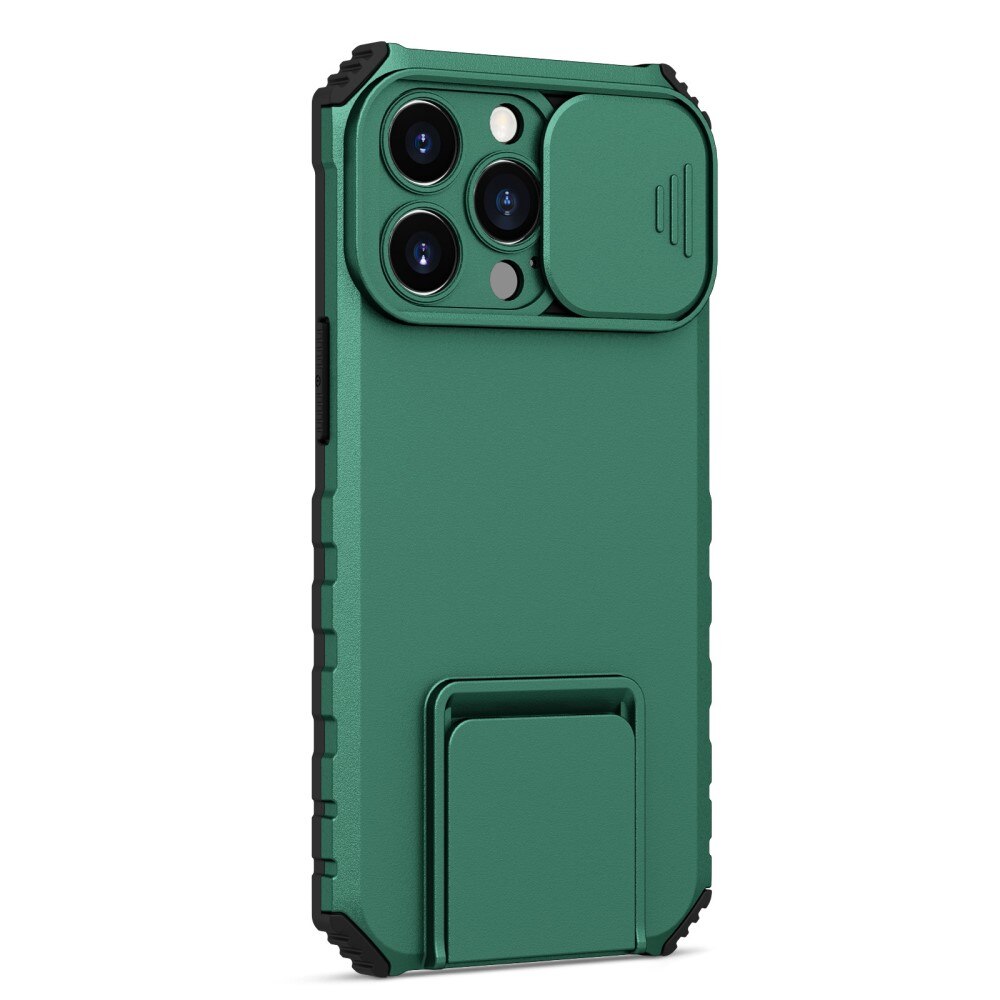 Cover Kickstand con Protezione fotocamera Apple iPhone 13 Pro Verde