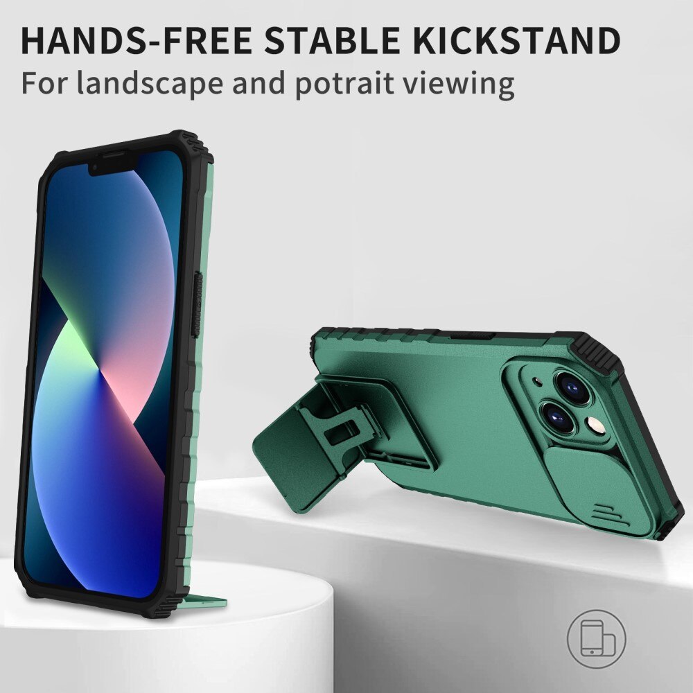 Cover Kickstand con Protezione fotocamera Apple iPhone 13 Pro Verde