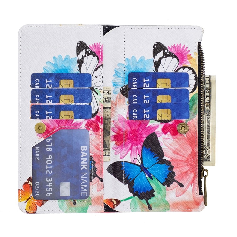 Borsa a portafoglio iPhone 14 Farfalle estive