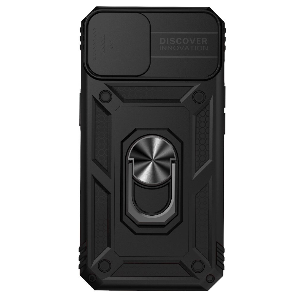 Cover ibride con anello e protezione fotocamera iPhone 14 Plus Nero