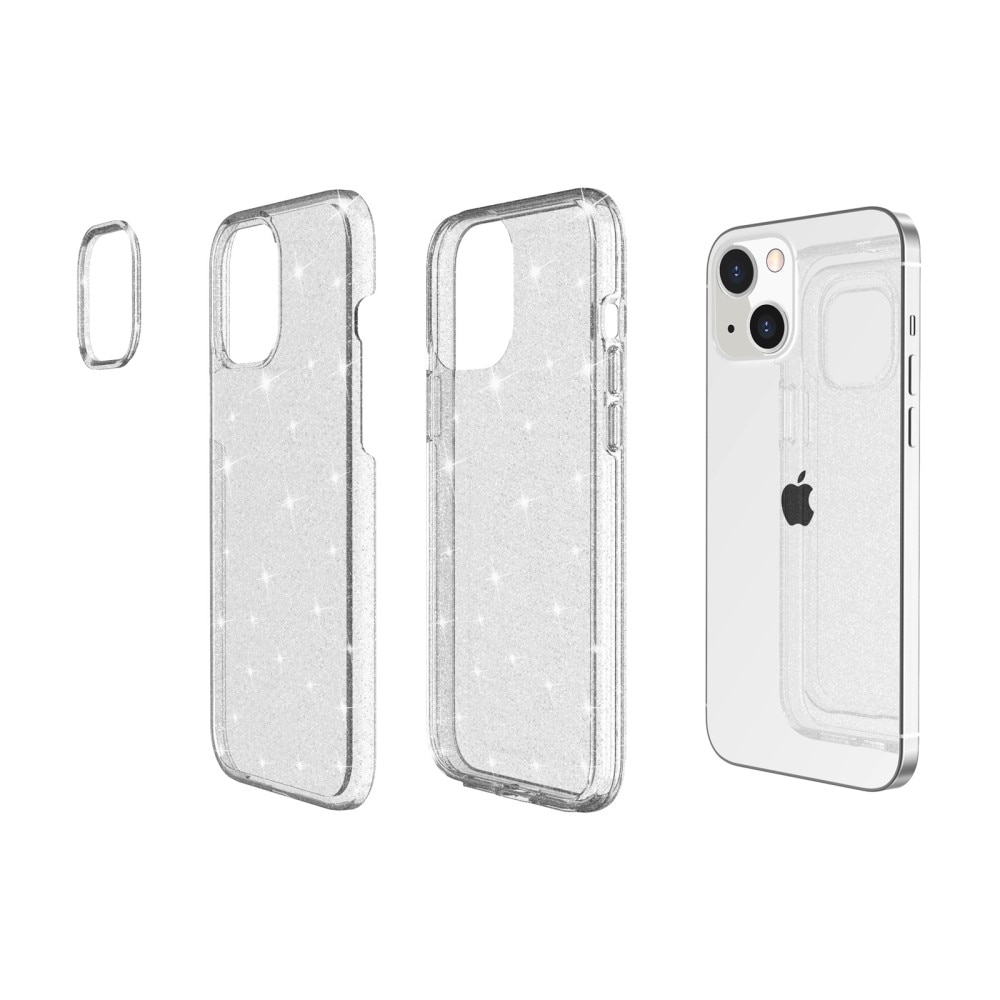 Cover Liquid Glitter iPhone 14 Trasparente