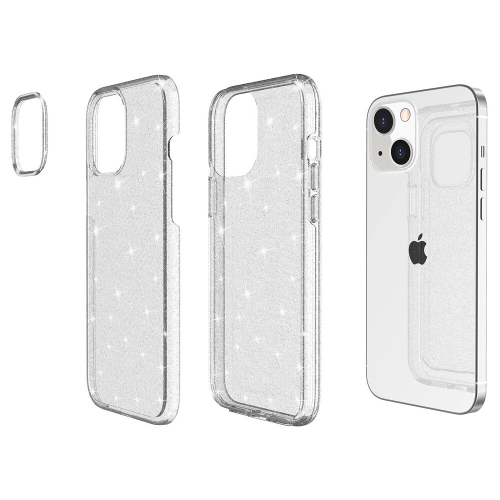 Cover Liquid Glitter iPhone 14 Plus Trasparente