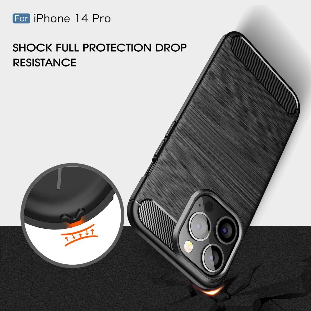 Cover TPU Brushed iPhone 14 Pro Nero
