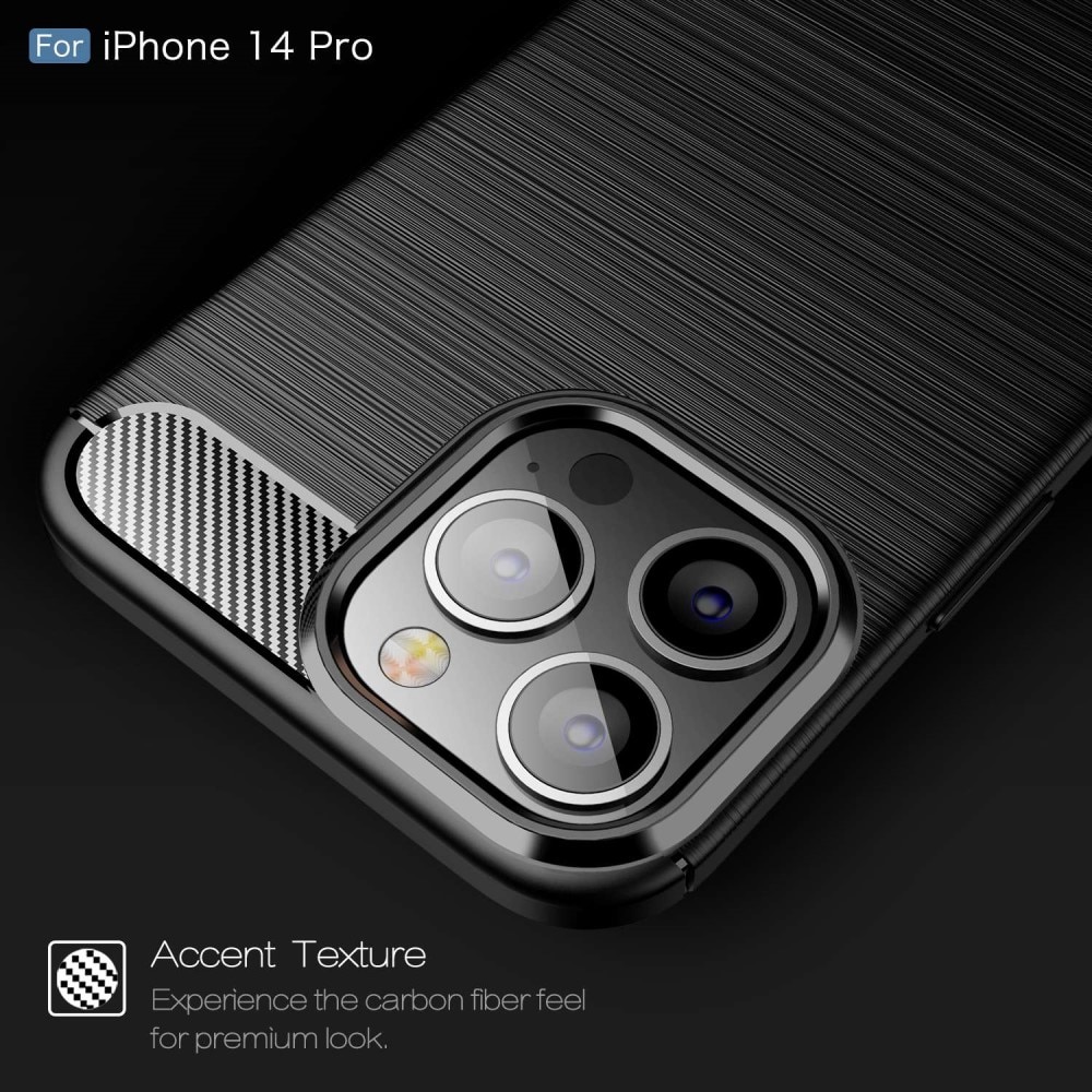 Cover TPU Brushed iPhone 14 Pro Nero