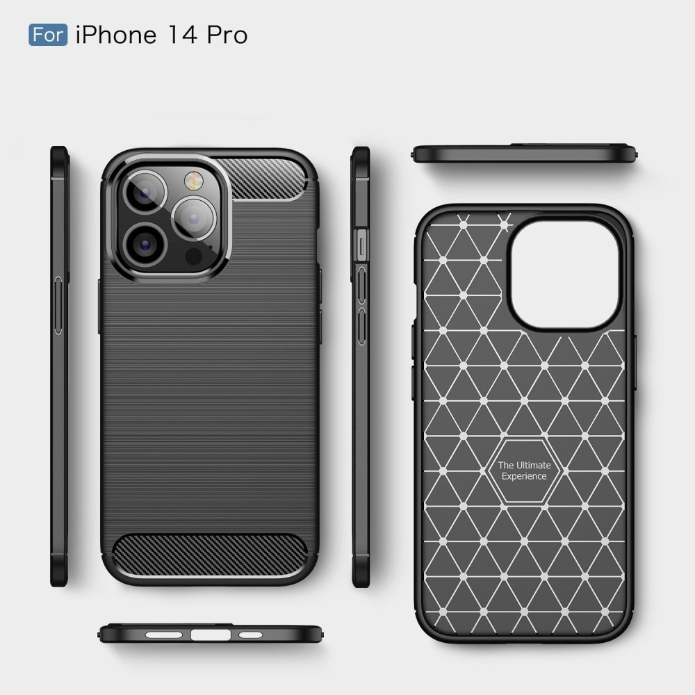 Cover Brushed TPU Case iPhone 14 Pro Black