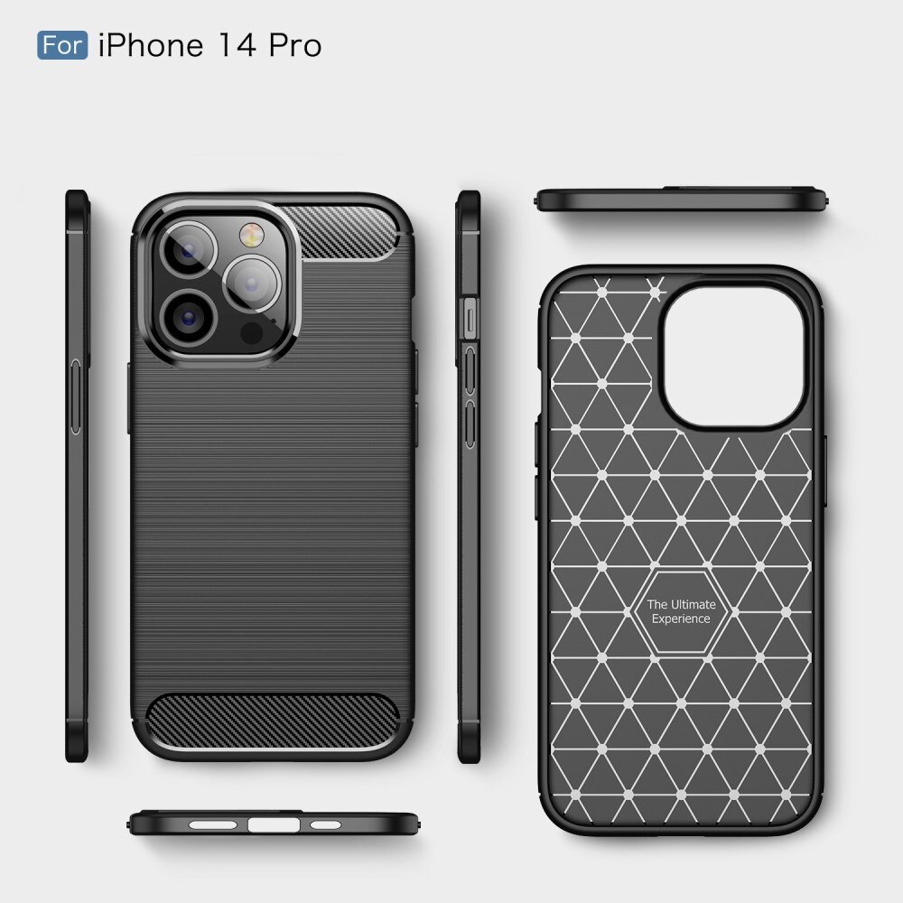 Cover TPU Brushed iPhone 14 Pro Nero