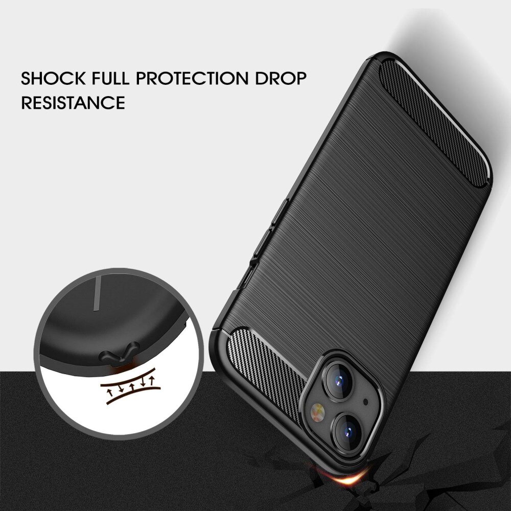 Cover TPU Brushed iPhone 14 Nero