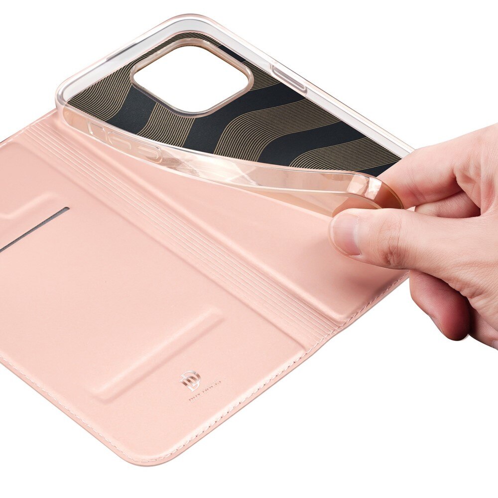 Cover portafoglio Skin Pro Series iPhone 14 Pro Rose Gold