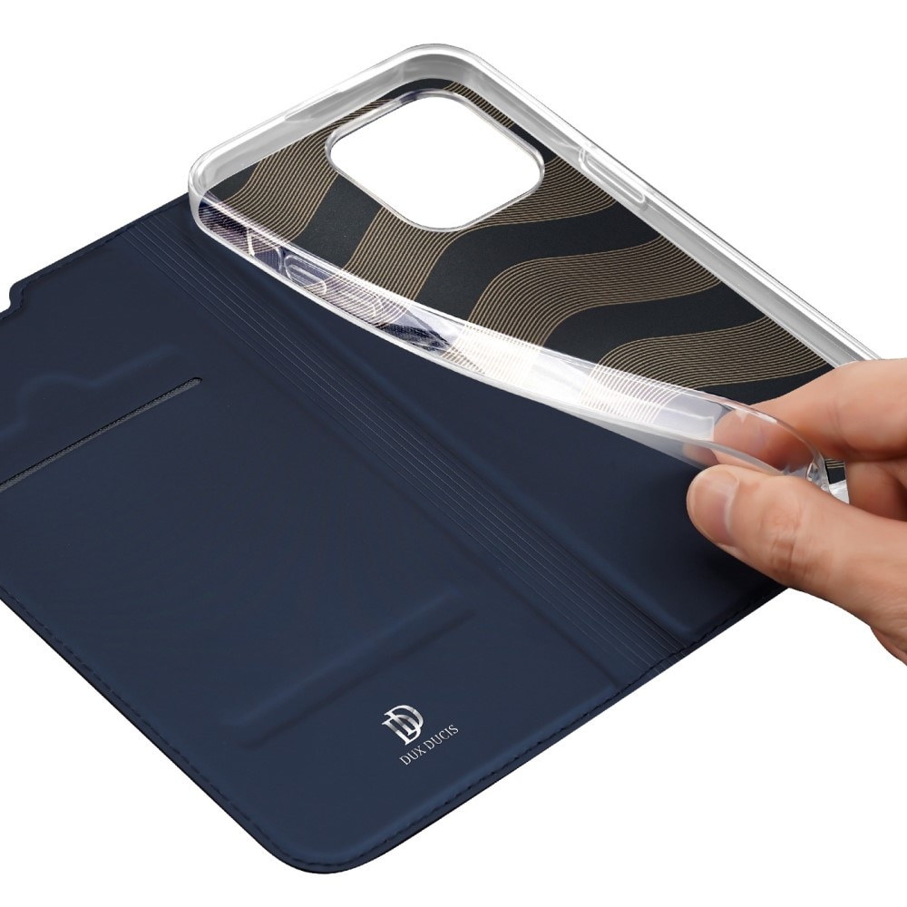 Cover portafoglio Skin Pro Series iPhone 14 Pro Max Navy