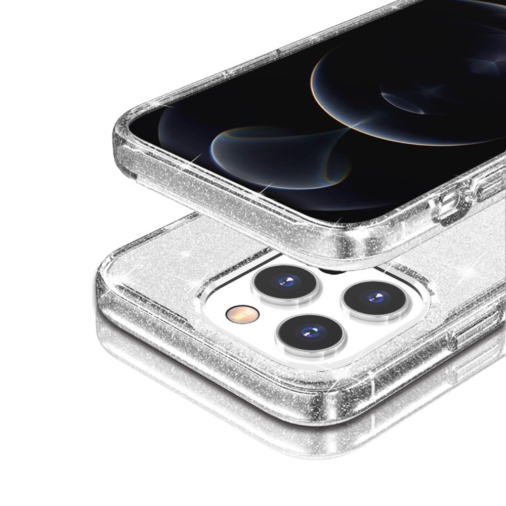 Cover Liquid Glitter iPhone 15 Pro trasparente