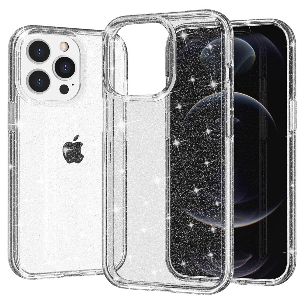 Cover Liquid Glitter iPhone 15 Pro trasparente