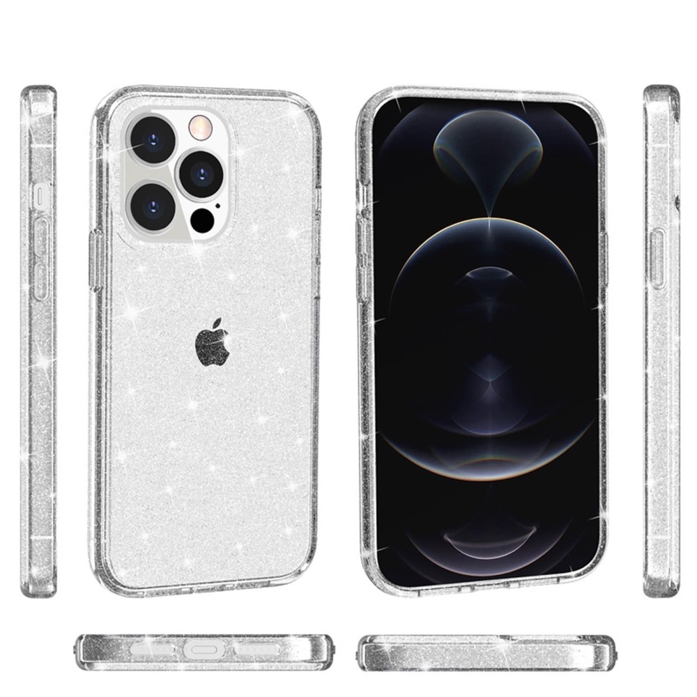 Cover Liquid Glitter iPhone 15 Pro trasparente