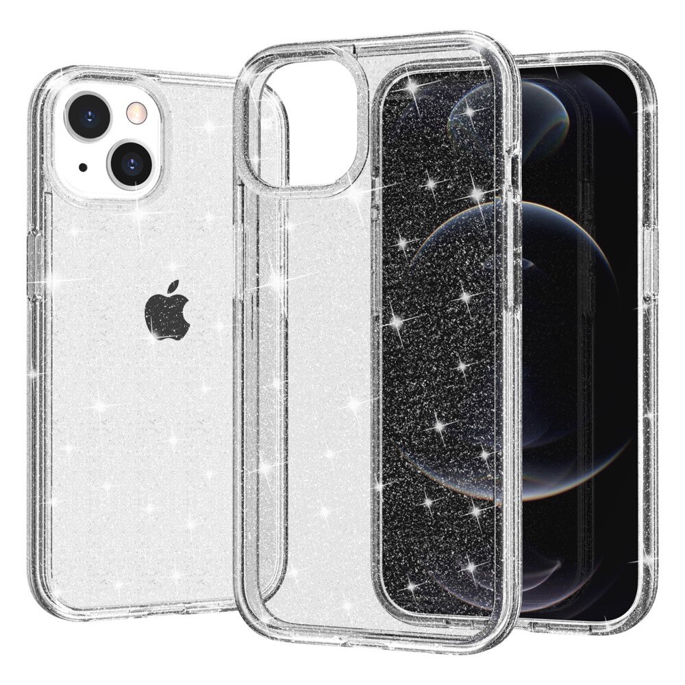 Cover Liquid Glitter iPhone 15 Plus trasparente