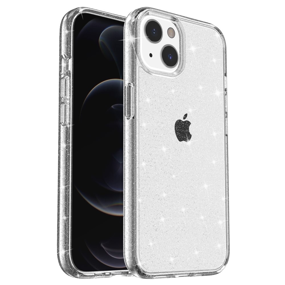 Cover Liquid Glitter iPhone 15 trasparente