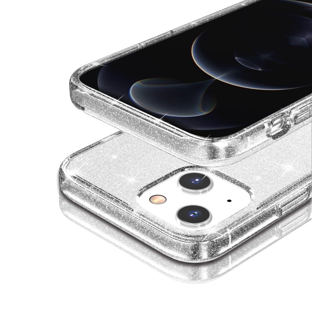 Cover Liquid Glitter iPhone 15 trasparente