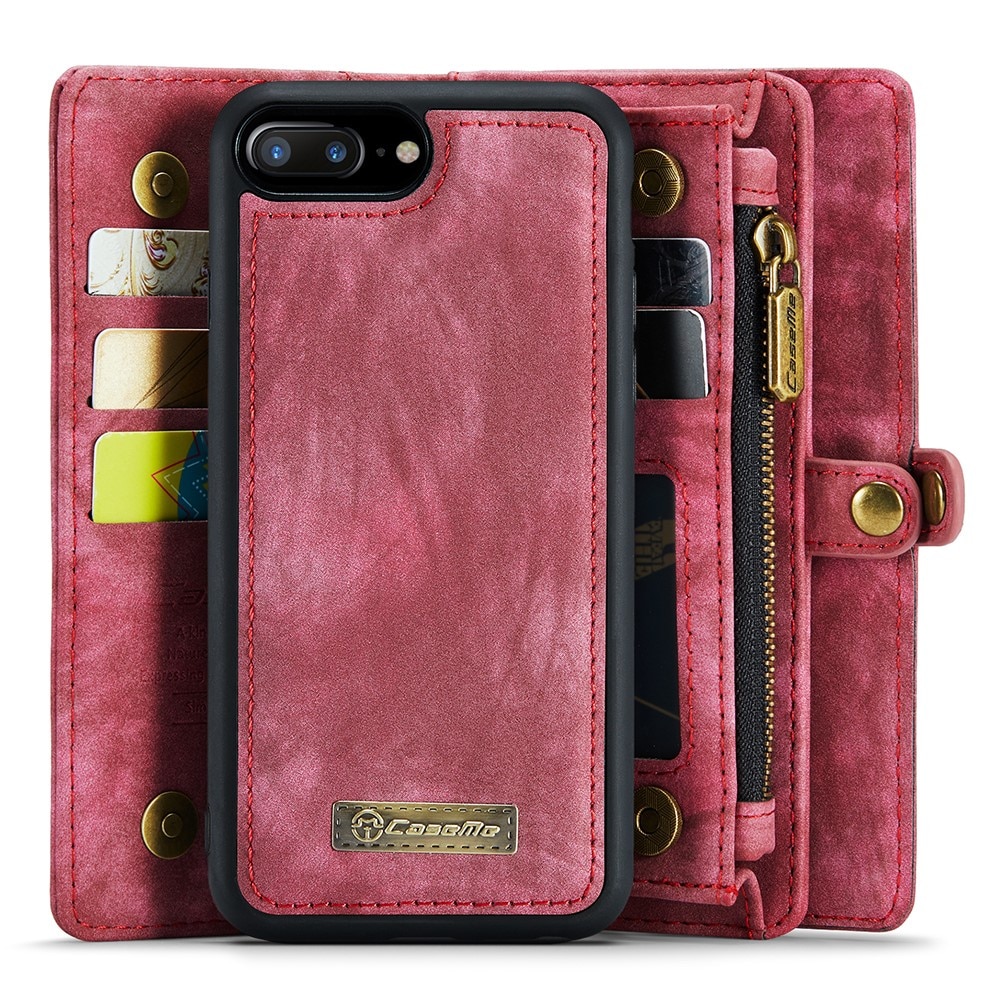 Cover portafoglio Multi-Slot iPhone 7 Plus/8 Plus Rosso