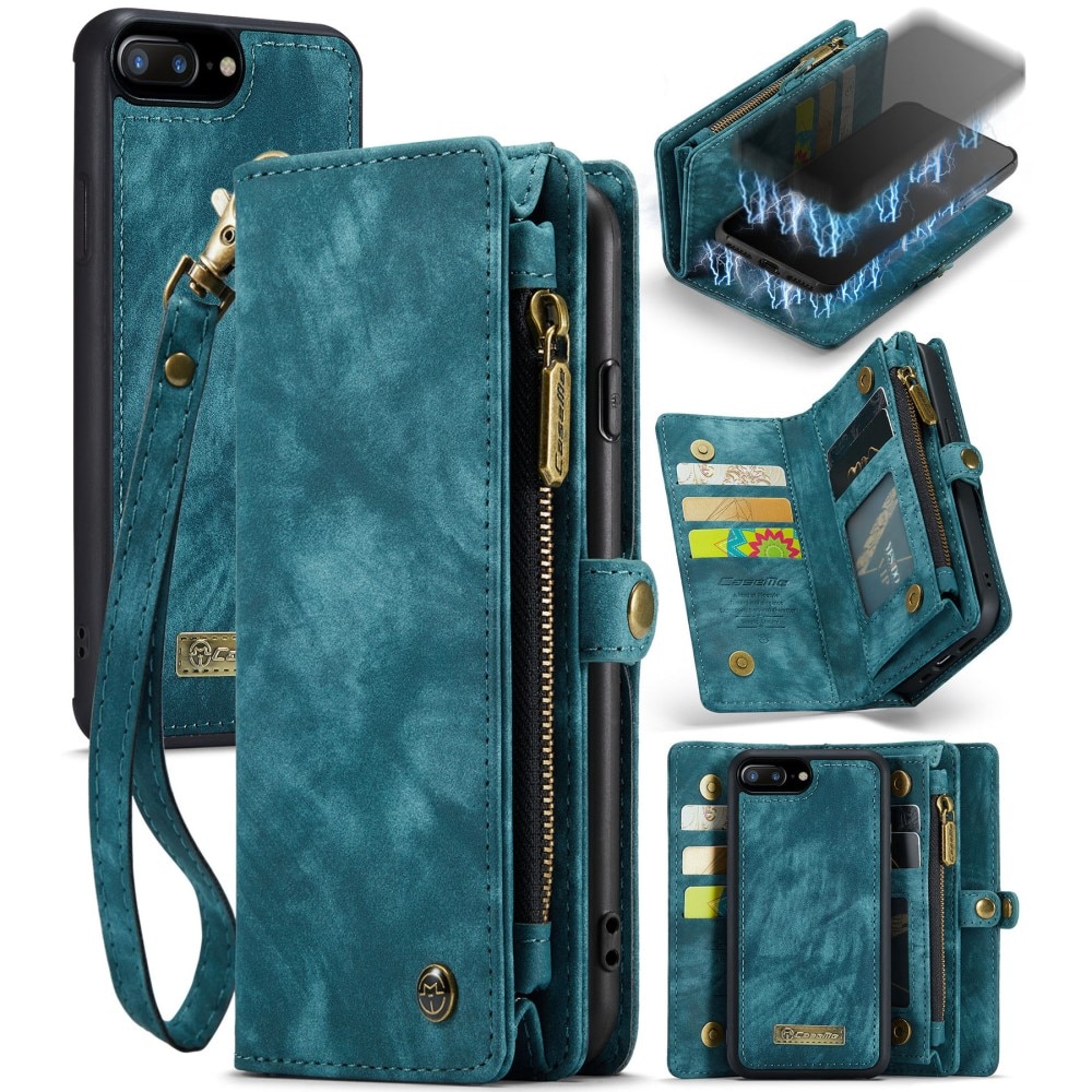 Cover portafoglio Multi-Slot iPhone 7 Plus/8 Plus Blu