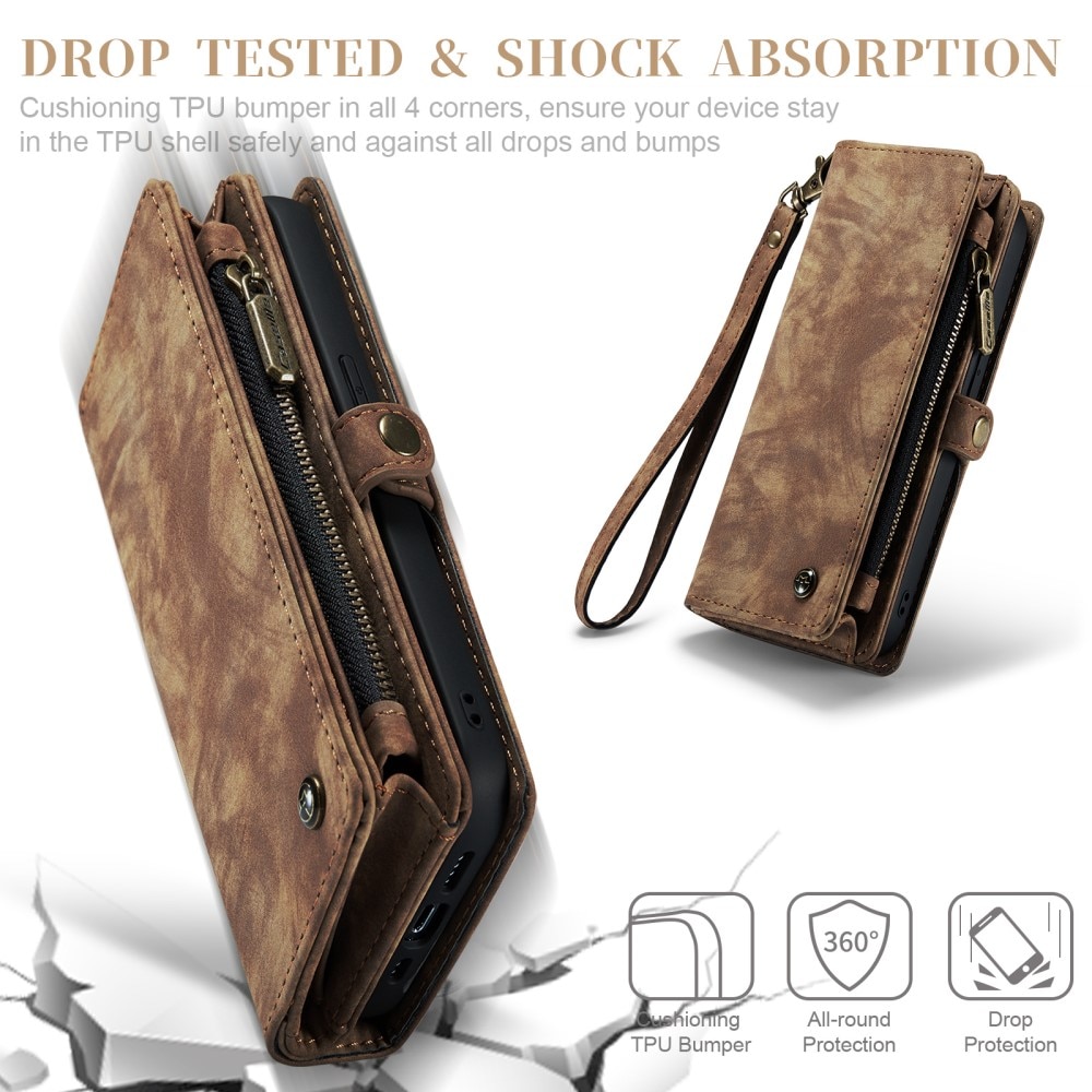 Cover portafoglio Multi-Slot iPhone 7 Plus/iPhone 8 Plus Marrone