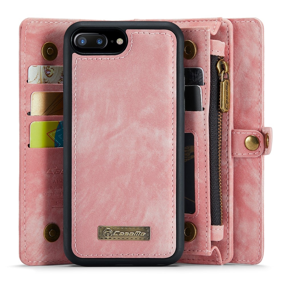 Cover portafoglio Multi-Slot iPhone 7 Plus/8 Plus rosa