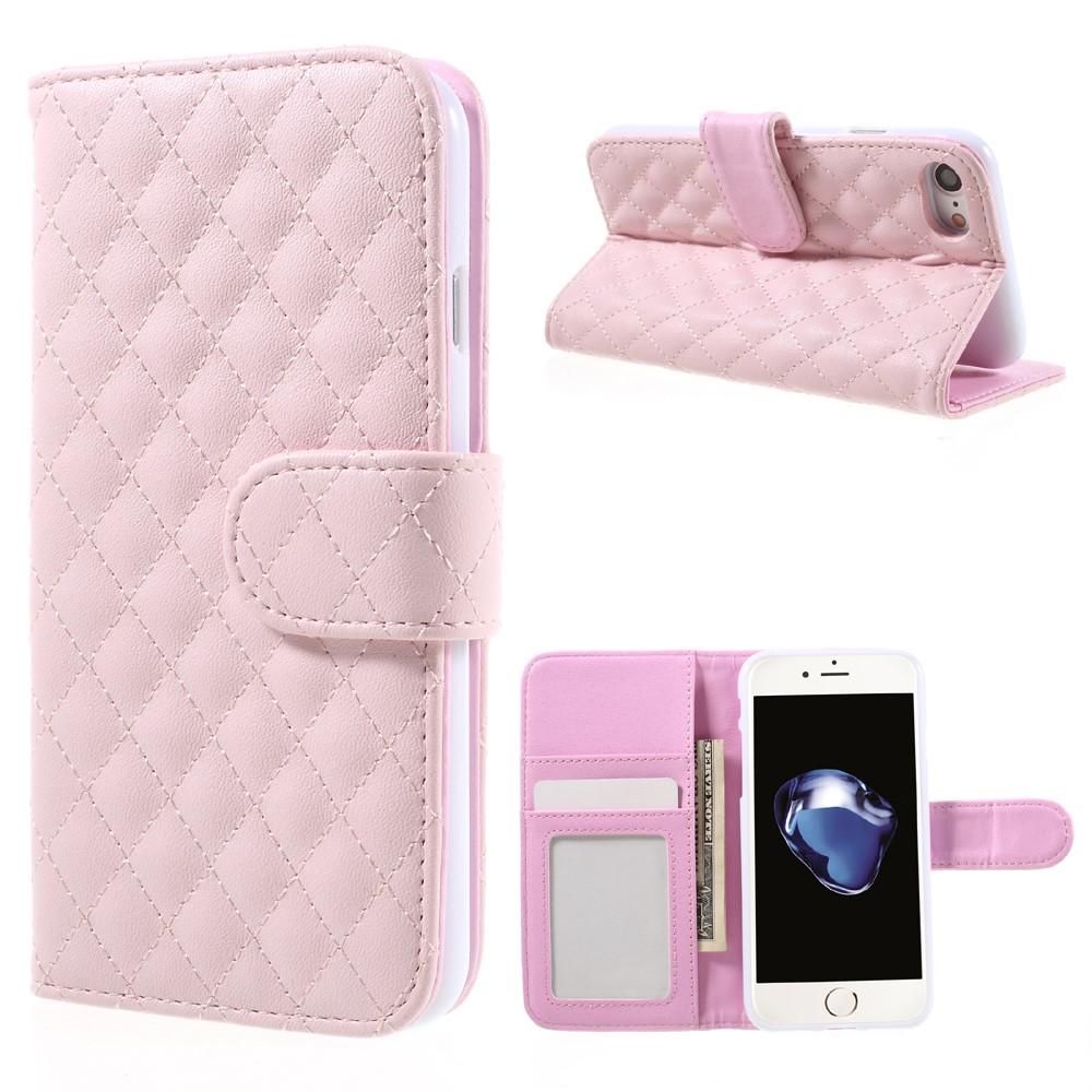 Custodie a portafoglio iPhone 7 Rosa trapuntato