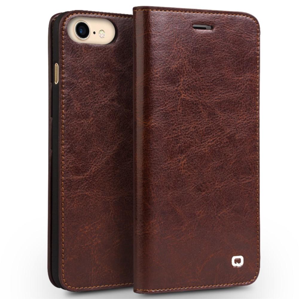 Leather Wallet Case iPhone SE (2022) Brown