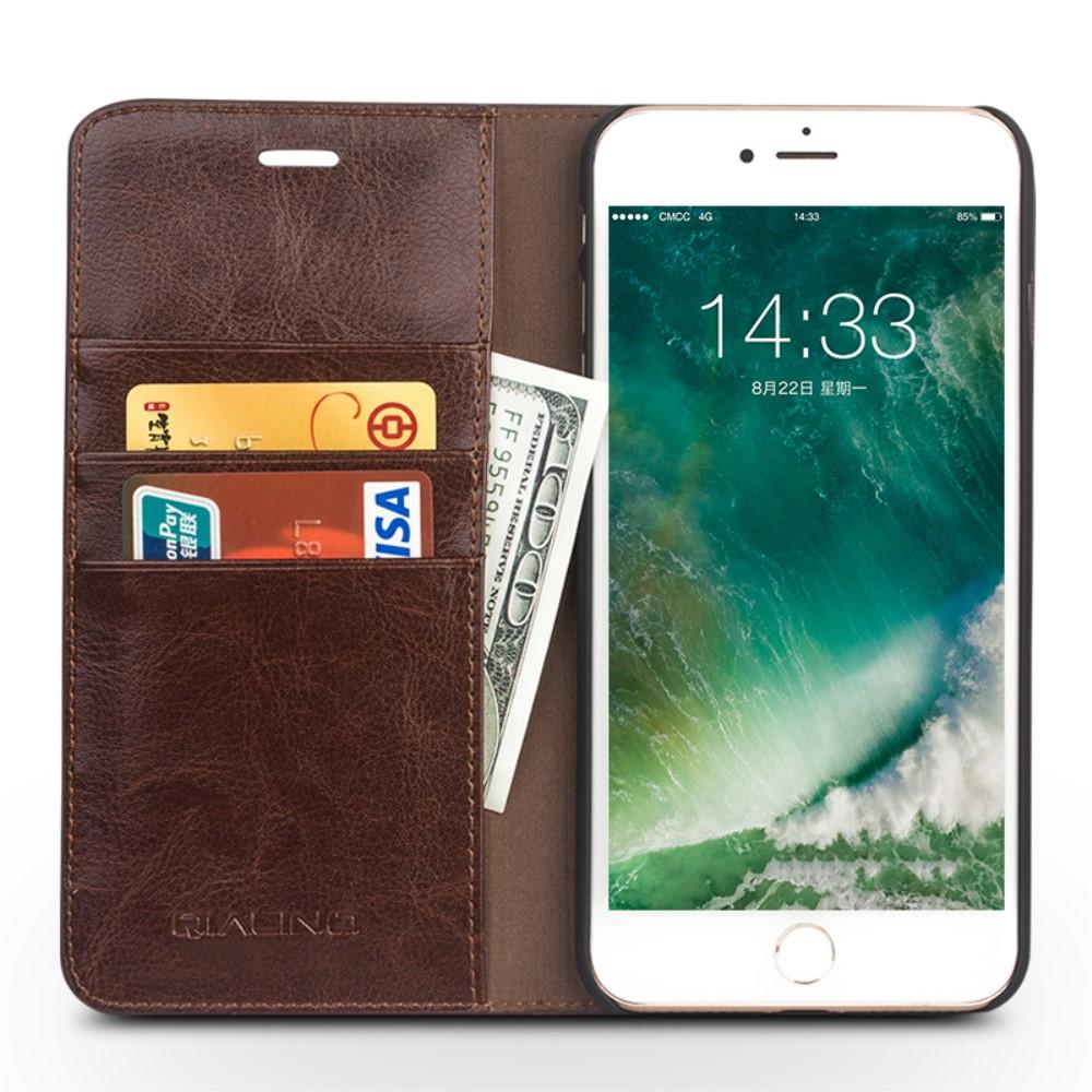 Leather Wallet Case iPhone SE (2022) Brown