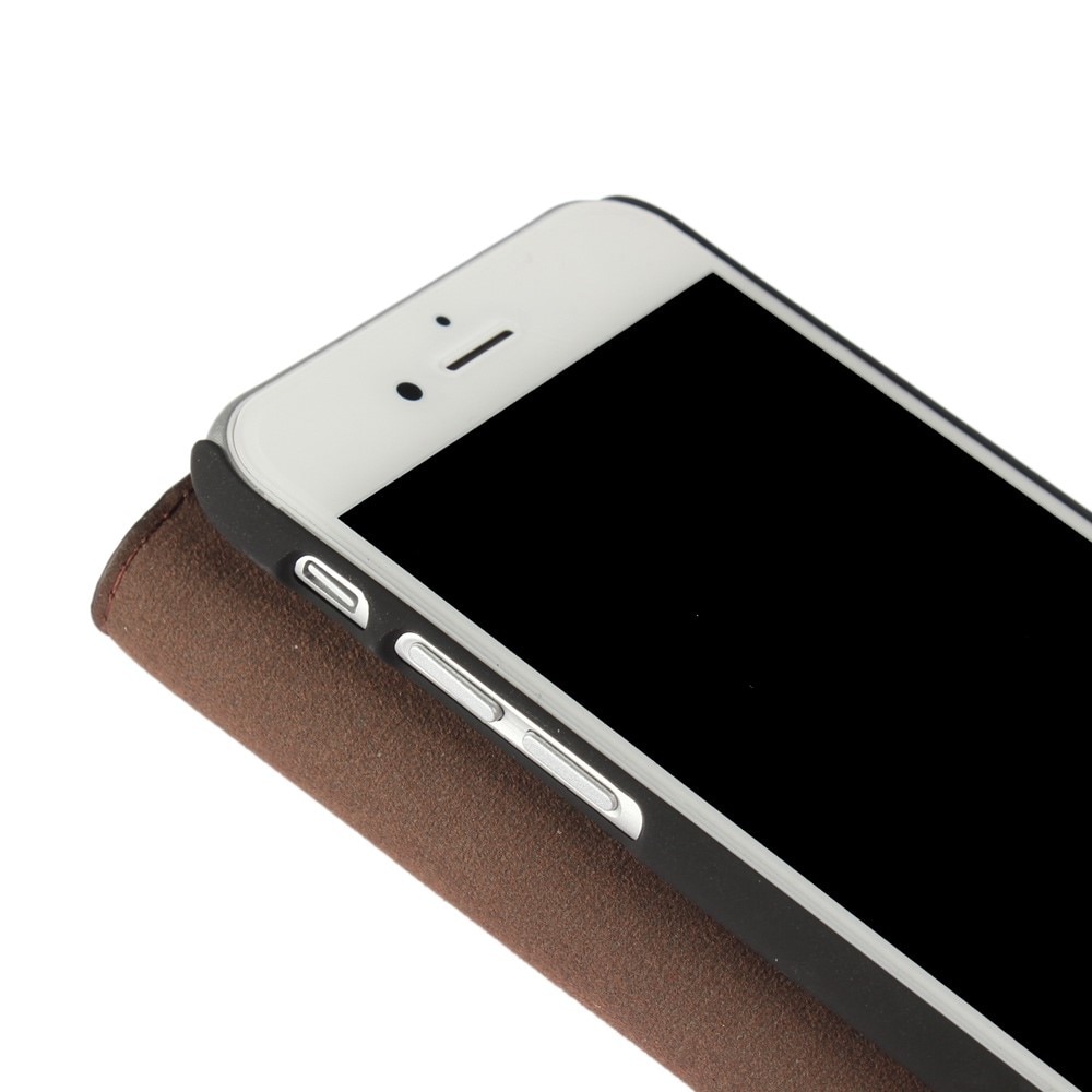 Cover Portafoglio in vera pelle iPhone SE (2022) marrone scuro