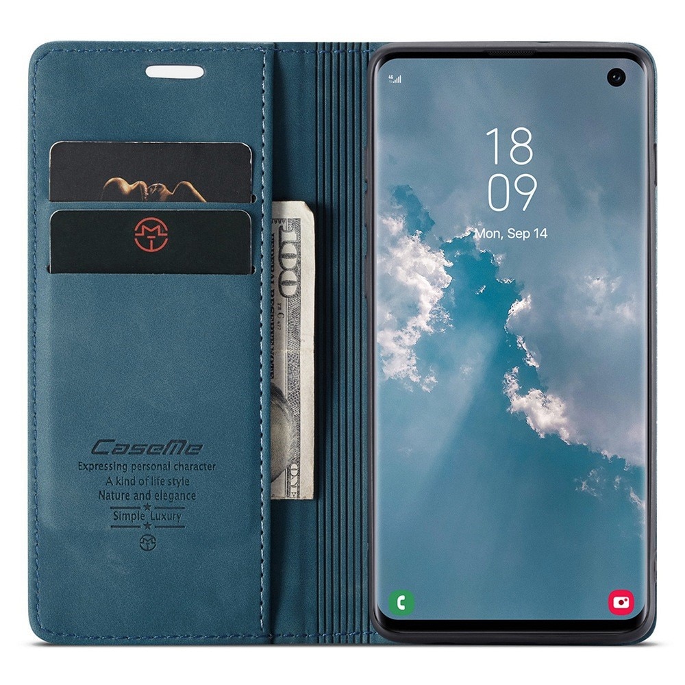 Custodie a portafoglio sottili Samsung Galaxy S10 blu