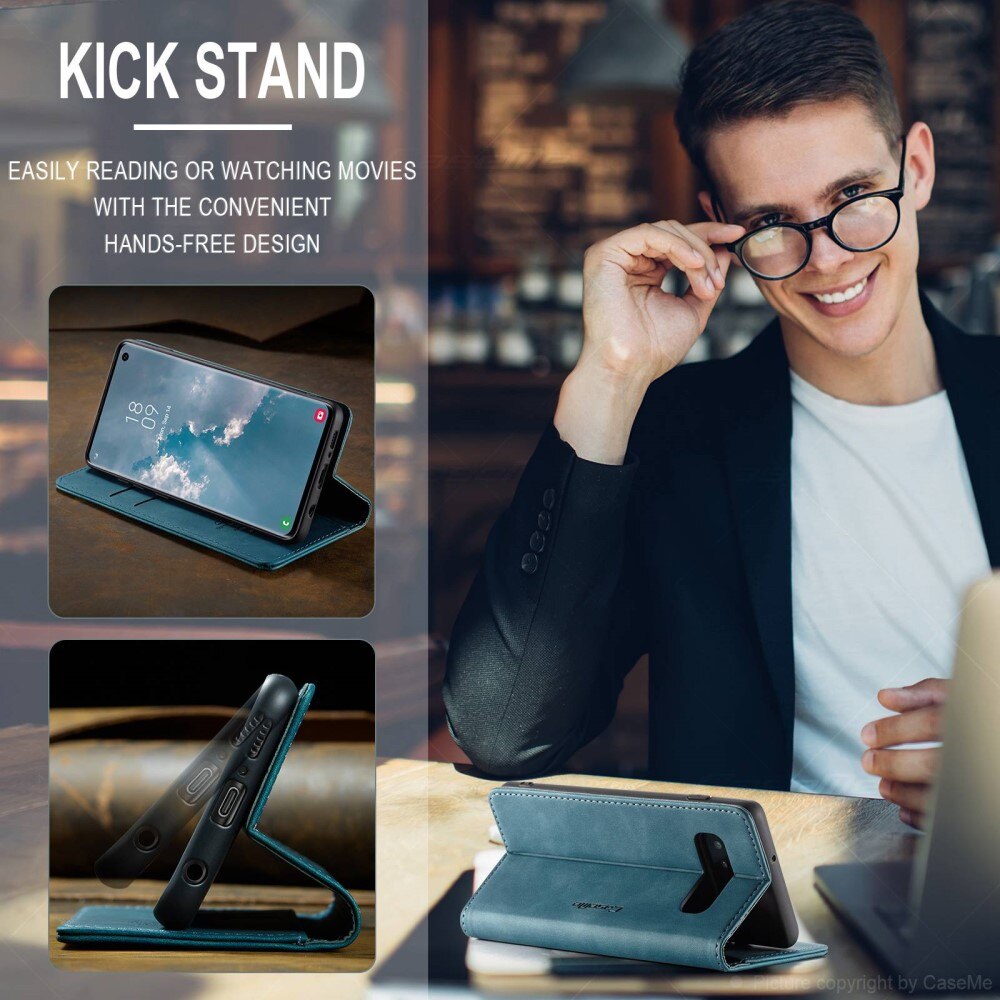 Custodie a portafoglio sottili Samsung Galaxy S10 Blu