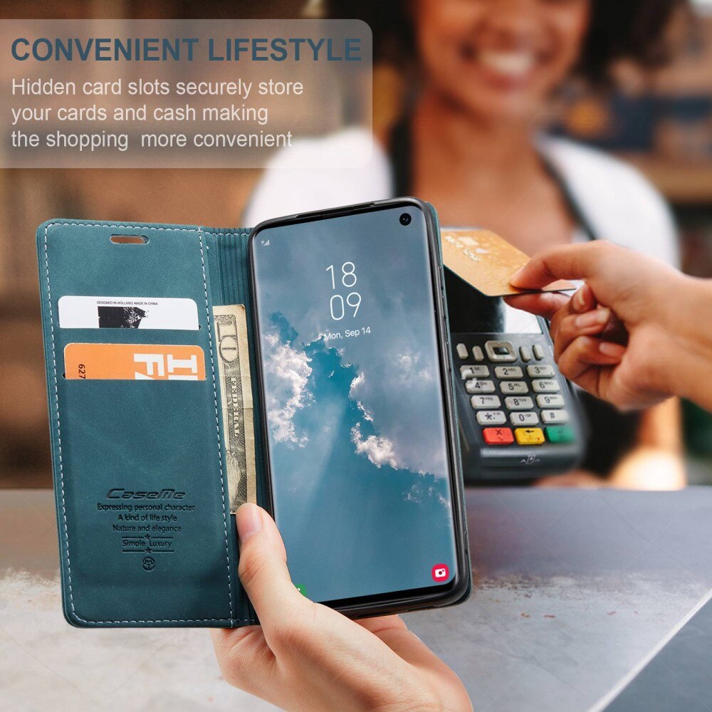 Custodie a portafoglio sottili Samsung Galaxy S10 Blu