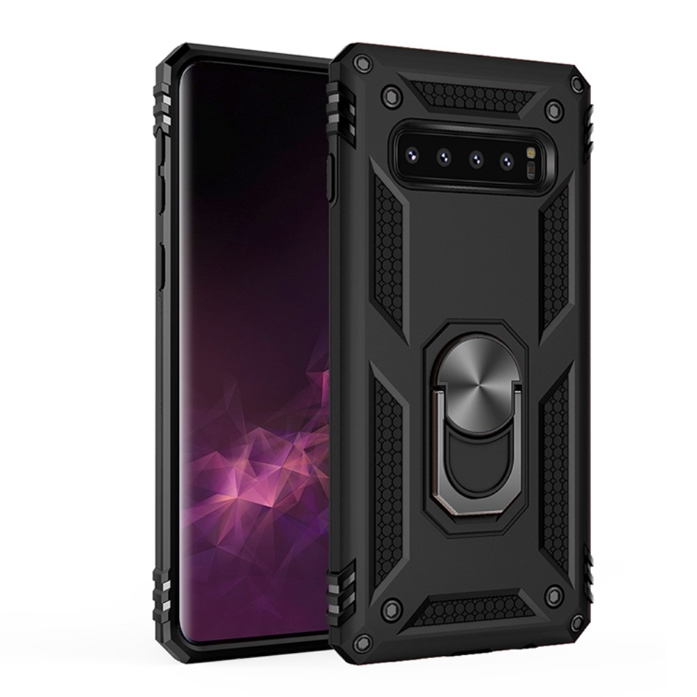 Cover ibride con anello Samsung Galaxy S10 Plus nero