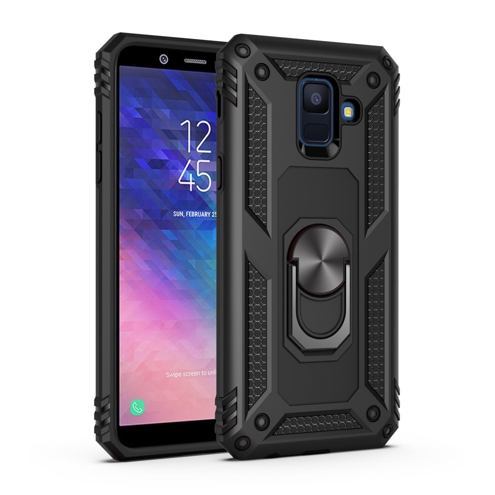 Cover ibride con anello Samsung Galaxy A6 2018 nero