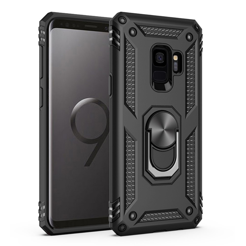 Cover ibride con anello Samsung Galaxy S9 nero