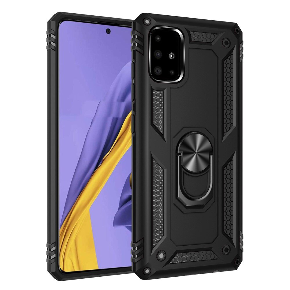 Cover ibride con anello Samsung Galaxy A51 nero