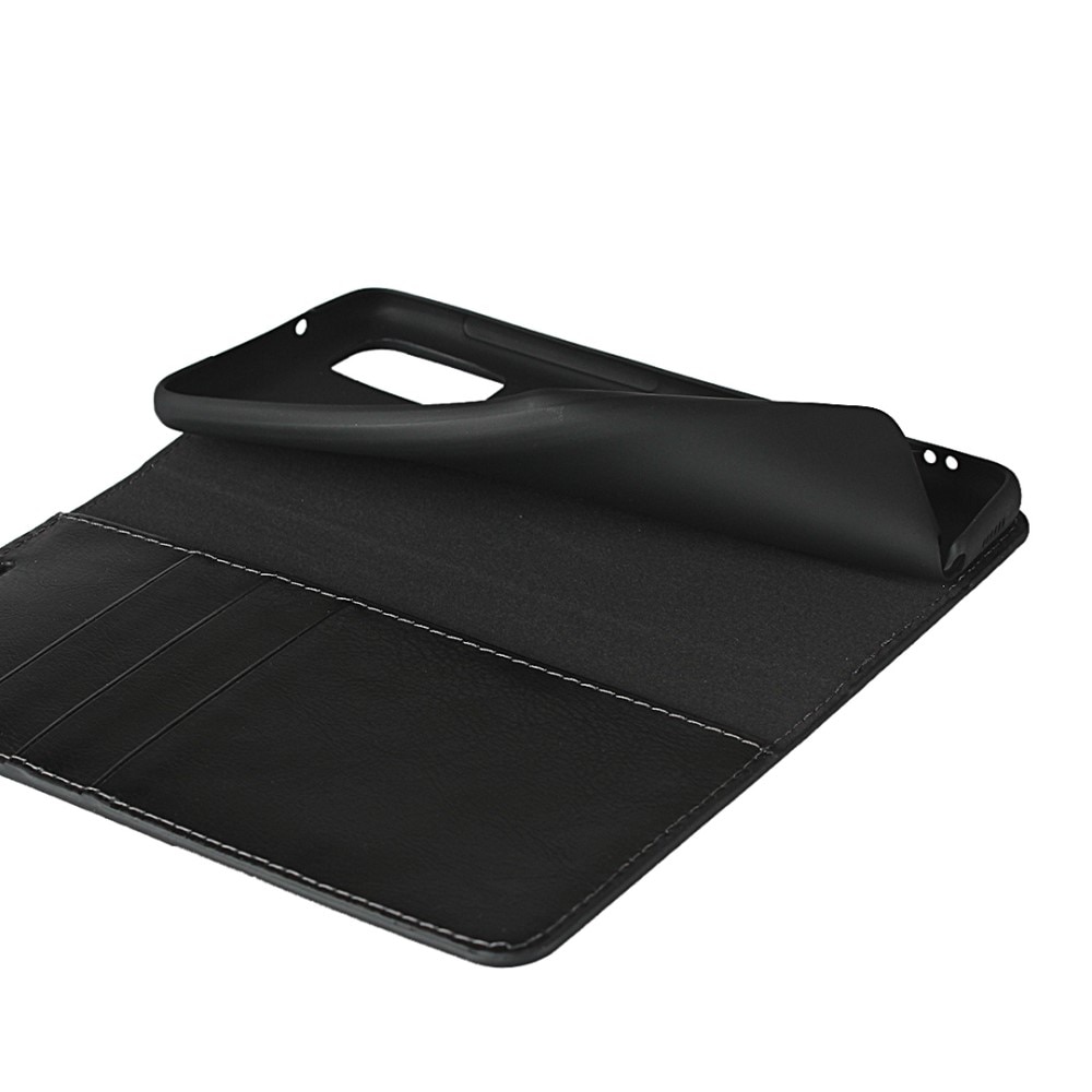 Cover Portafoglio in vera pelle Samsung Galaxy S20 nero