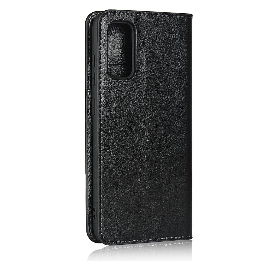 Cover Portafoglio in vera pelle Samsung Galaxy S20 nero