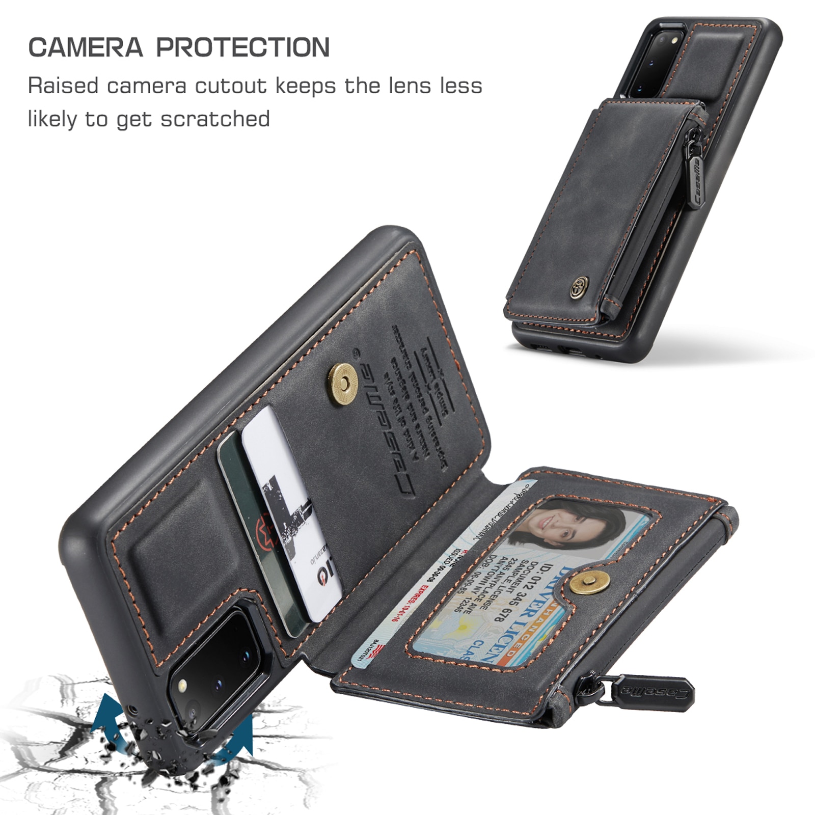 Cover Multi-Slot Samsung Galaxy S20 Nero