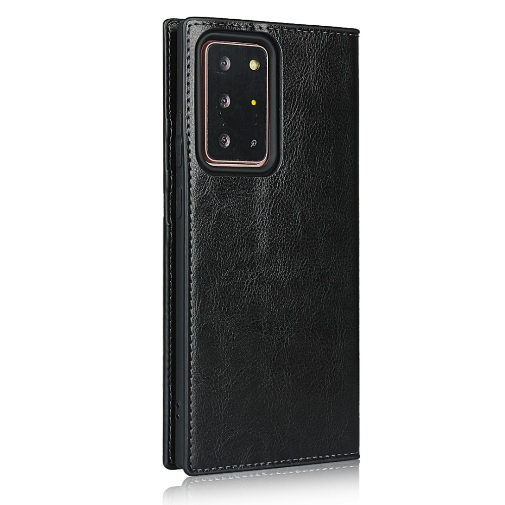 Cover Portafoglio in vera pelle Samsung Galaxy Note 20 Ultra nero
