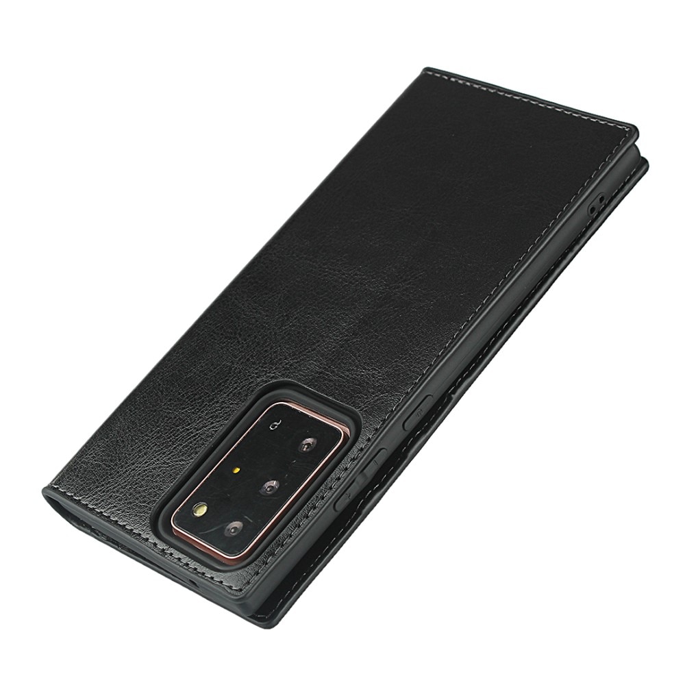 Cover Portafoglio in vera pelle Samsung Galaxy Note 20 Ultra nero