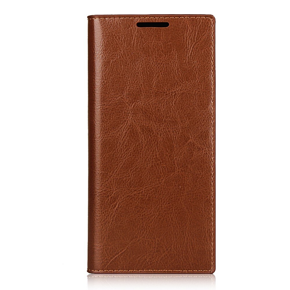 Cover Portafoglio in vera pelle Samsung Galaxy Note 20 Ultra marrone