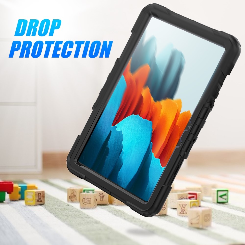 Full Protection Custodia ibrida antiurto con tracolla Samsung Galaxy Tab S7/S8 11.0 Nero